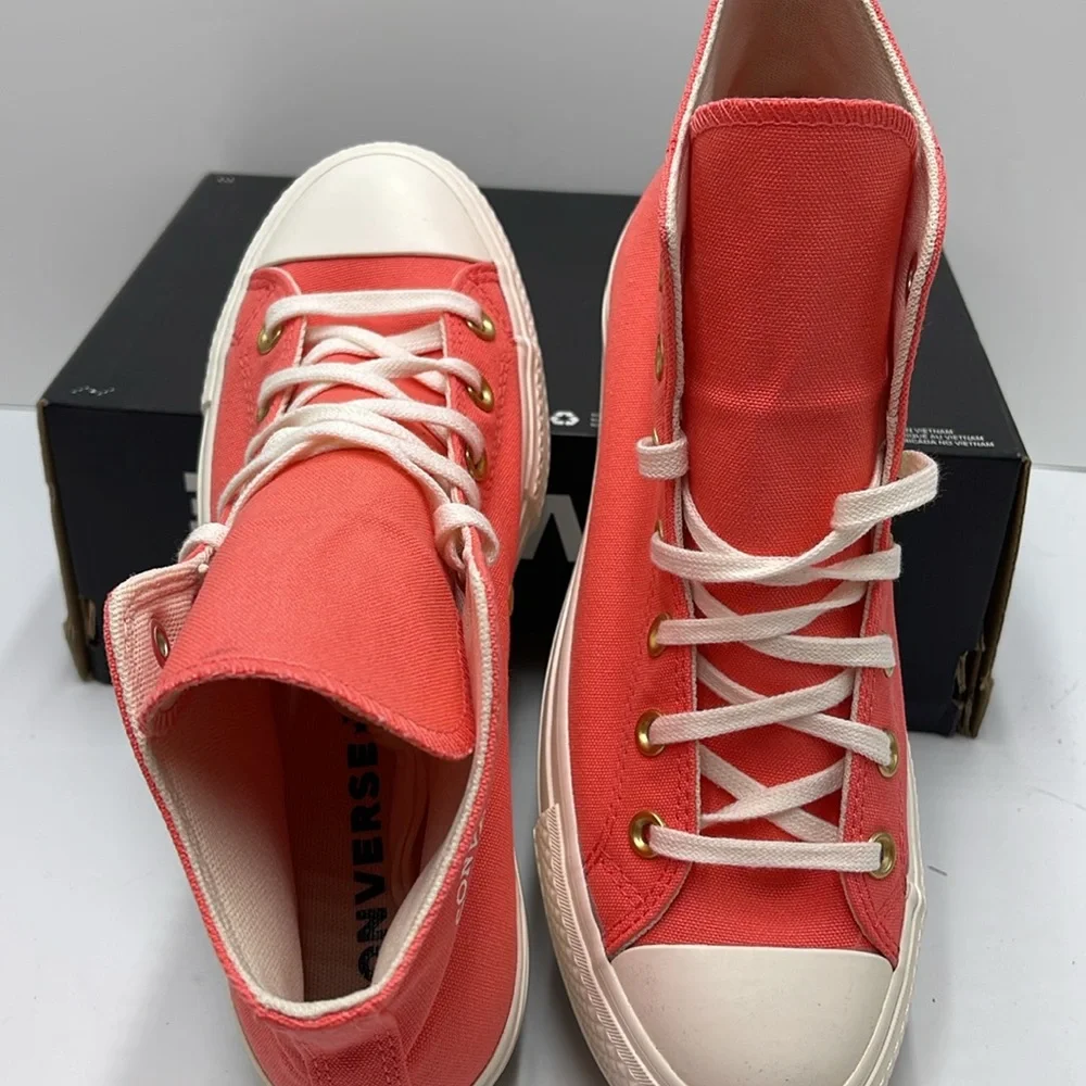 Converse WMNS CTAS LIFT HI WATERMELON SLUSHY/EGRET WHITE A09914F Platforms Snkrs